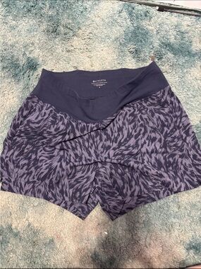 Athleta Purple Patterned Performance Shorts